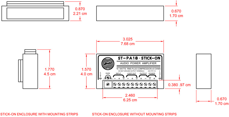 Radio Design Labs ST-PA18 18W モノラルオーディオアンプ - 8 O RDL ST-PA18 18 Mono Audio Amplifier, Ohm